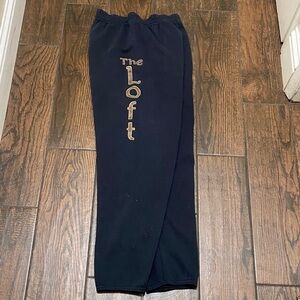 Blue Pants with Gold Loft Text Size Appropriate M Not Tag